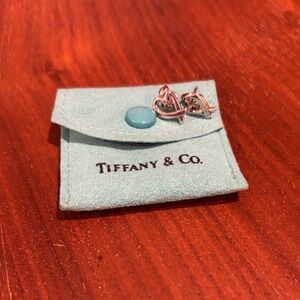 Tiffany & Co. Sterling Silver Loving Heart Earrings by Paloma Picasso